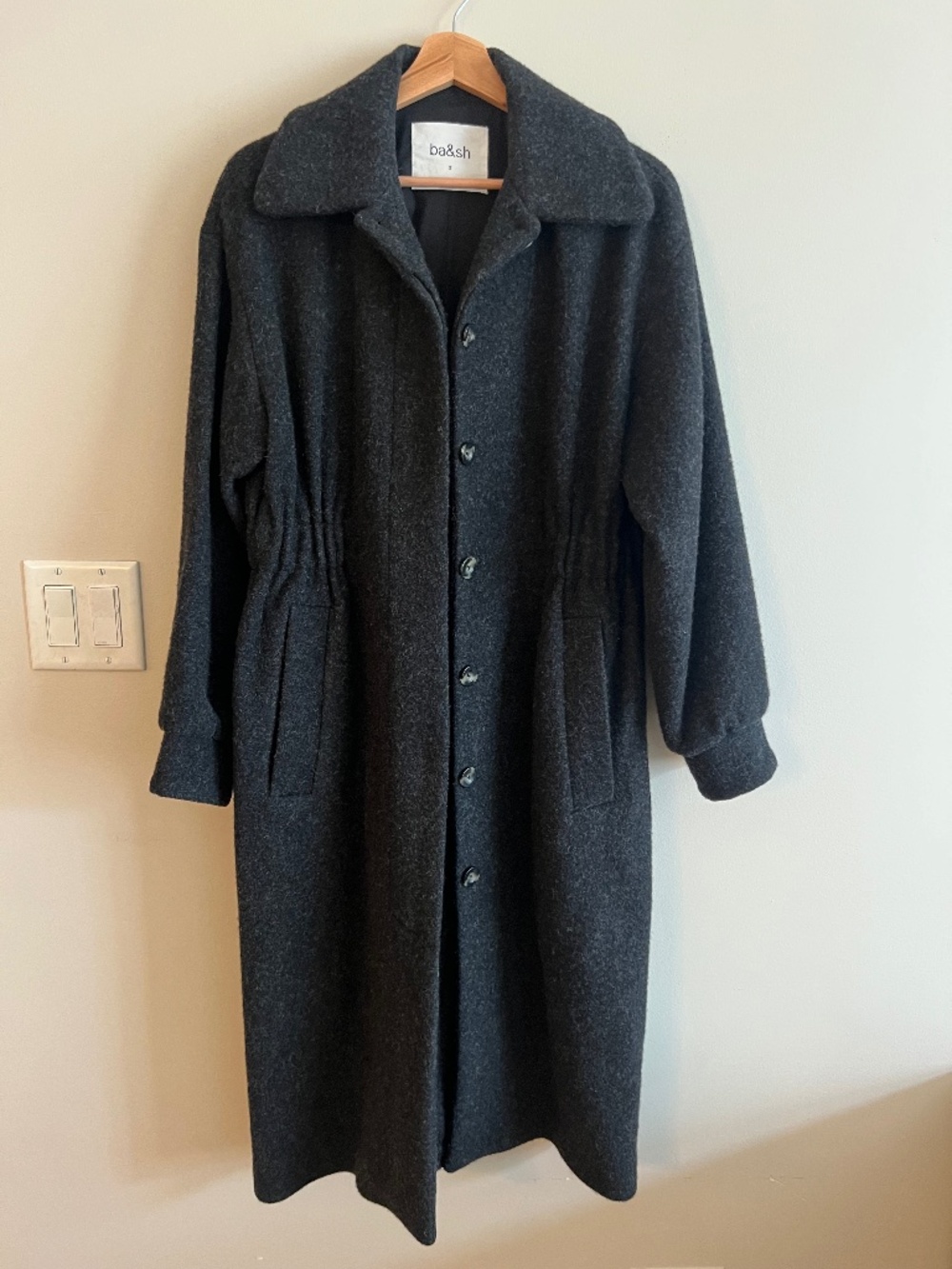 ba&sh Lady Coat in a beautiful gray wool fabric
